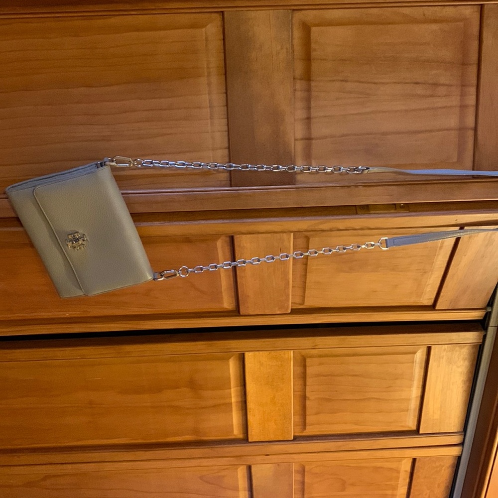 Tory Burch gray cross body bag